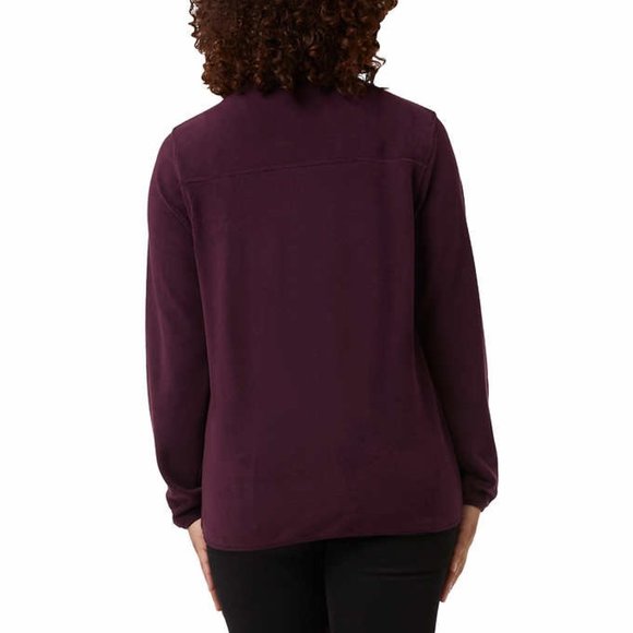 NWoT 32 Degrees Women Midweight Snap Arctic Fleece Purple Size S $70 WWW034 - Picture 3 of 5